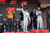 GP MONACO, The podium (L to R): Zak Brown (USA) McLaren Executive Director; Charles Leclerc (MON) Ferrari, second; Lando Norris (GBR) McLaren, vincitore.

25.05.2025. Formula 1 World Championship, Rd 8, Monaco Grand Prix, Monte Carlo, Monaco, Gara Day.

- www.xpbimages.com, EMail: requests@xpbimages.com © Copyright: Charniaux / XPB Images