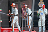 GP MONACO, Gara winner Lando Norris (GBR) McLaren celebrates on the podium with Oscar Piastri (AUS) McLaren e Charles Leclerc (MON) Ferrari.

25.05.2025. Formula 1 World Championship, Rd 8, Monaco Grand Prix, Monte Carlo, Monaco, Gara Day.

- www.xpbimages.com, EMail: requests@xpbimages.com © Copyright: Charniaux / XPB Images