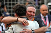 GP MONACO, Gara winner Lando Norris (GBR) McLaren celebrates in parc ferme with Zak Brown (USA) McLaren Executive Director.

25.05.2025. Formula 1 World Championship, Rd 8, Monaco Grand Prix, Monte Carlo, Monaco, Gara Day.

- www.xpbimages.com, EMail: requests@xpbimages.com © Copyright: Price / XPB Images