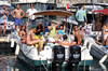 GP MONACO, Circuit Atmosfera - fans on boats in the harbour.

25.05.2025. Formula 1 World Championship, Rd 8, Monaco Grand Prix, Monte Carlo, Monaco, Gara Day.

- www.xpbimages.com, EMail: requests@xpbimages.com © Copyright: Moy / XPB Images