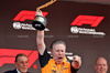 GP MONACO, Zak Brown (USA) McLaren Executive Director celebrates on the podium.

25.05.2025. Formula 1 World Championship, Rd 8, Monaco Grand Prix, Monte Carlo, Monaco, Gara Day.

- www.xpbimages.com, EMail: requests@xpbimages.com © Copyright: Bearne / XPB Images