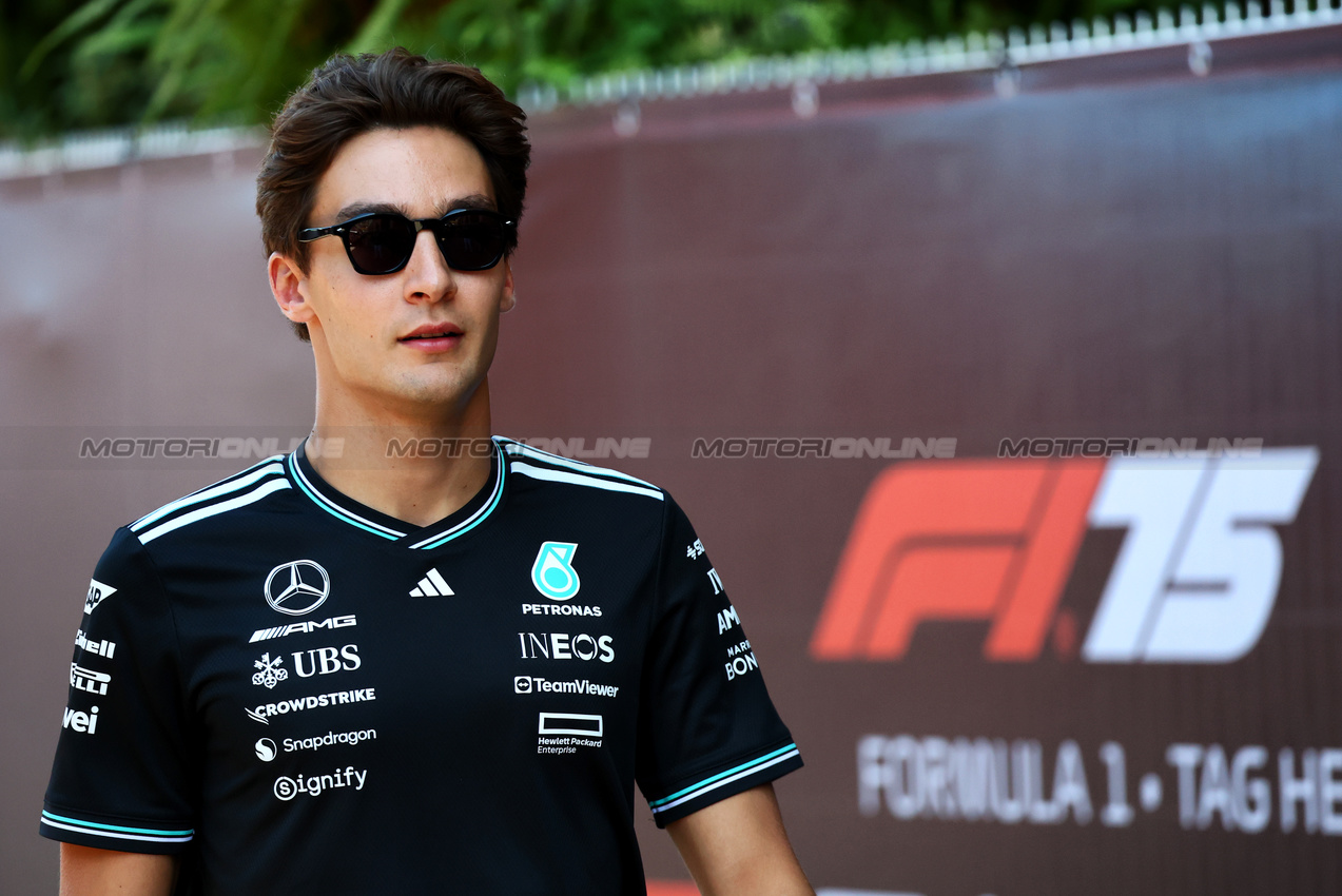 GP MONACO, George Russell (GBR) Mercedes AMG F1.

22.05.2025. Formula 1 World Championship, Rd 8, Monaco Grand Prix, Monte Carlo, Monaco, Preparation Day.

- www.xpbimages.com, EMail: requests@xpbimages.com © Copyright: Batchelor / XPB Images