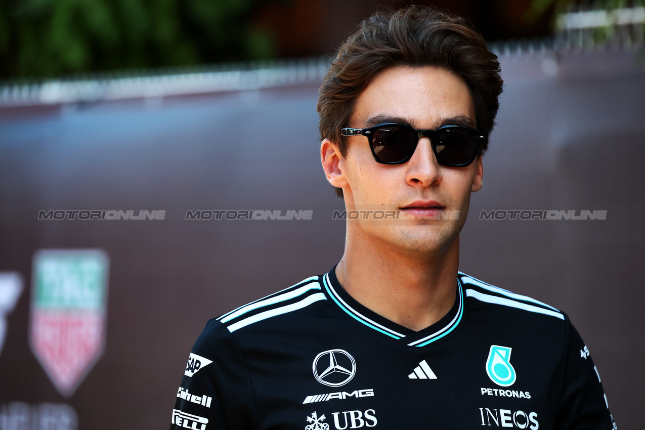 GP MONACO, George Russell (GBR) Mercedes AMG F1.

22.05.2025. Formula 1 World Championship, Rd 8, Monaco Grand Prix, Monte Carlo, Monaco, Preparation Day.

- www.xpbimages.com, EMail: requests@xpbimages.com © Copyright: Batchelor / XPB Images