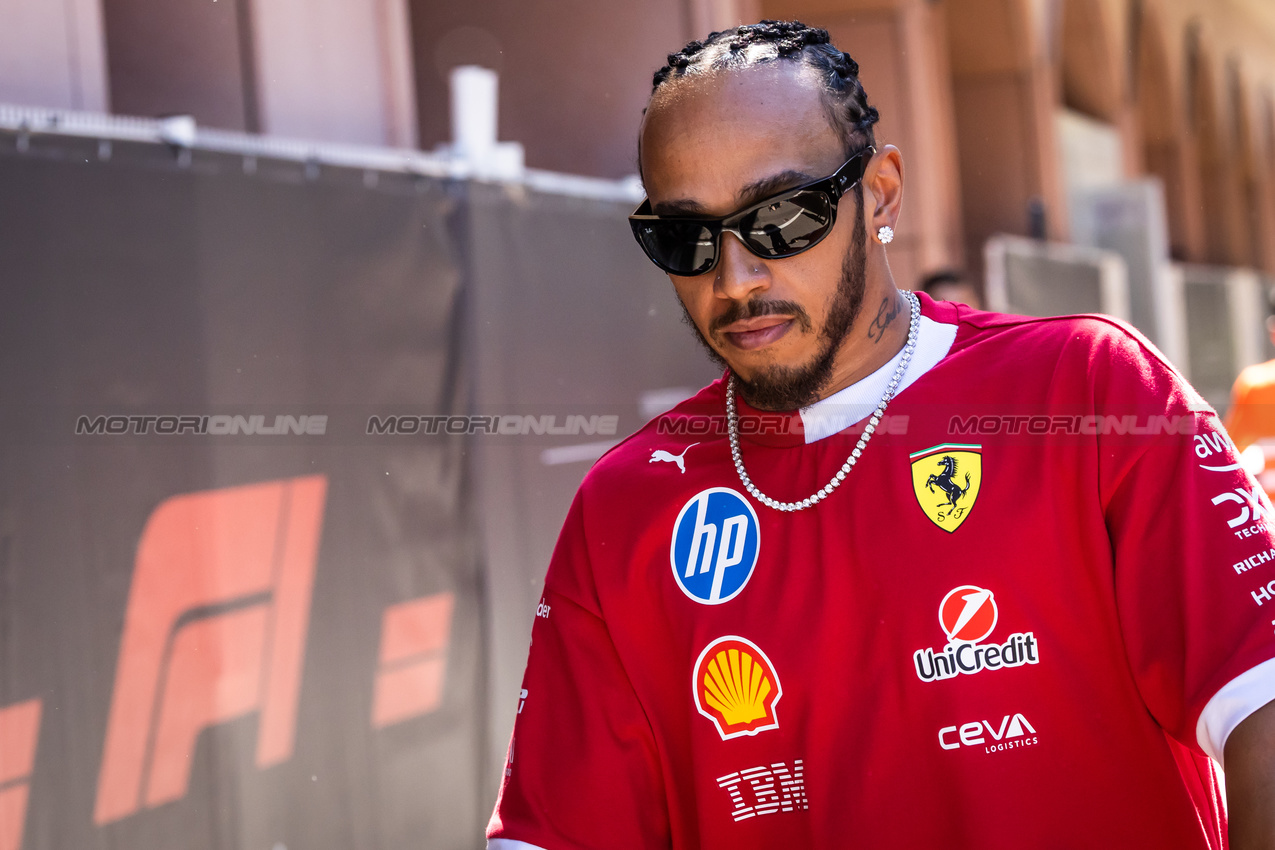 GP MONACO, Lewis Hamilton (GBR) Ferrari.

22.05.2025. Formula 1 World Championship, Rd 8, Monaco Grand Prix, Monte Carlo, Monaco, Preparation Day.

- www.xpbimages.com, EMail: requests@xpbimages.com © Copyright: Bearne / XPB Images