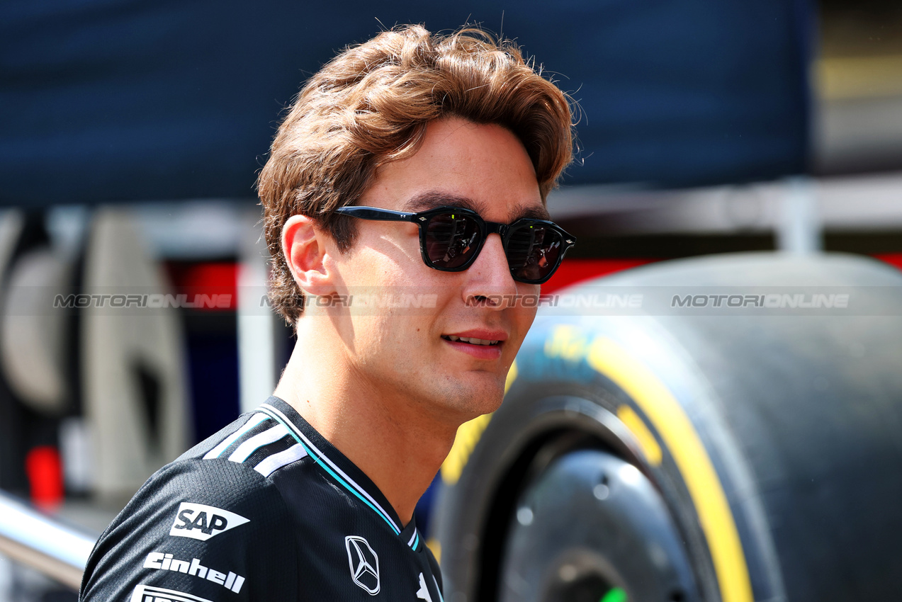 GP MONACO, George Russell (GBR) Mercedes AMG F1.

22.05.2025. Formula 1 World Championship, Rd 8, Monaco Grand Prix, Monte Carlo, Monaco, Preparation Day.

- www.xpbimages.com, EMail: requests@xpbimages.com © Copyright: Batchelor / XPB Images