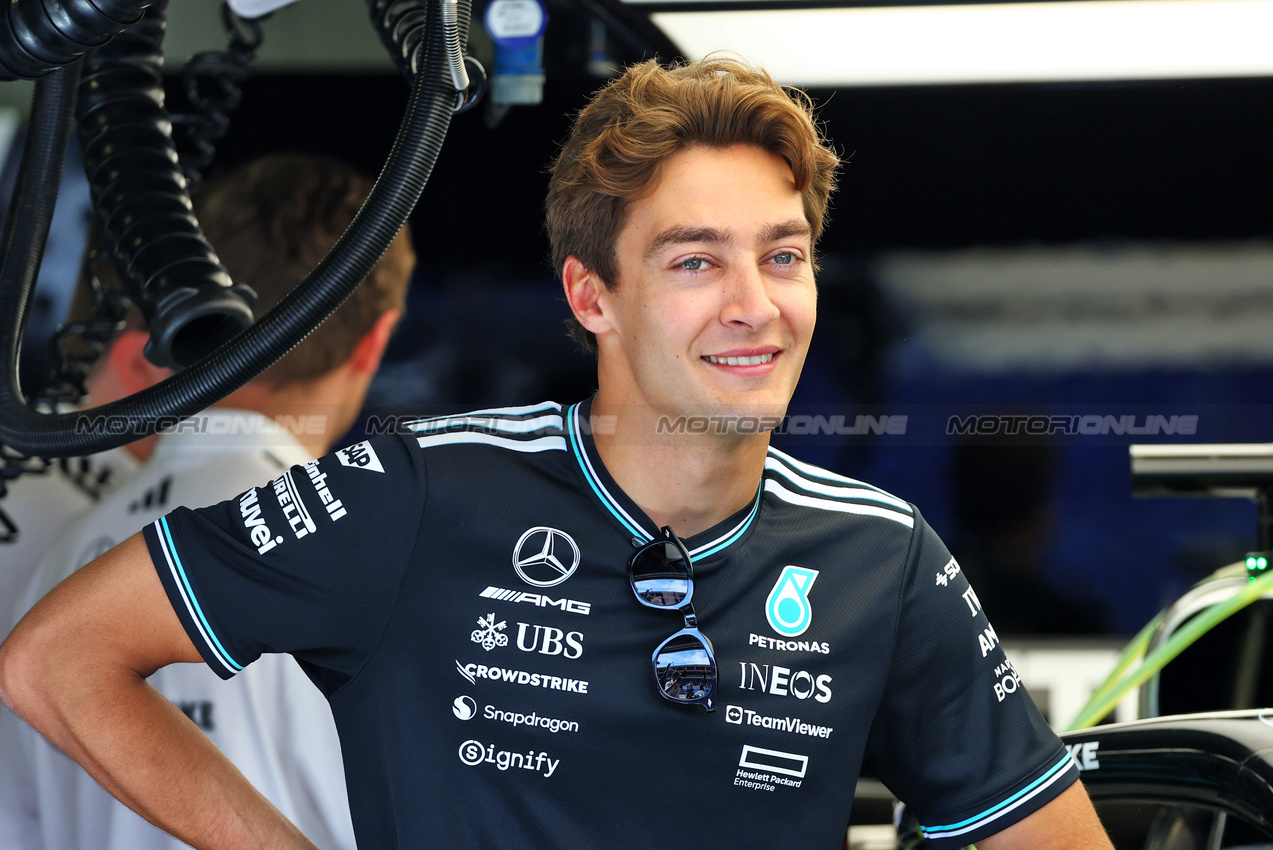 GP MONACO, George Russell (GBR) Mercedes AMG F1.

22.05.2025. Formula 1 World Championship, Rd 8, Monaco Grand Prix, Monte Carlo, Monaco, Preparation Day.

- www.xpbimages.com, EMail: requests@xpbimages.com © Copyright: Batchelor / XPB Images