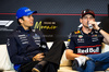 GP MONACO, (L to R): Alexander Albon (THA) Atlassian Williams Racing e Max Verstappen (NLD) Red Bull Racing in the FIA Press Conference.

22.05.2025. Formula 1 World Championship, Rd 8, Monaco Grand Prix, Monte Carlo, Monaco, Preparation Day.

- www.xpbimages.com, EMail: requests@xpbimages.com © Copyright: Bearne / XPB Images