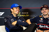 GP MONACO, (L to R): Alexander Albon (THA) Atlassian Williams Racing e Max Verstappen (NLD) Red Bull Racing in the FIA Press Conference.

22.05.2025. Formula 1 World Championship, Rd 8, Monaco Grand Prix, Monte Carlo, Monaco, Preparation Day.

- www.xpbimages.com, EMail: requests@xpbimages.com © Copyright: Bearne / XPB Images