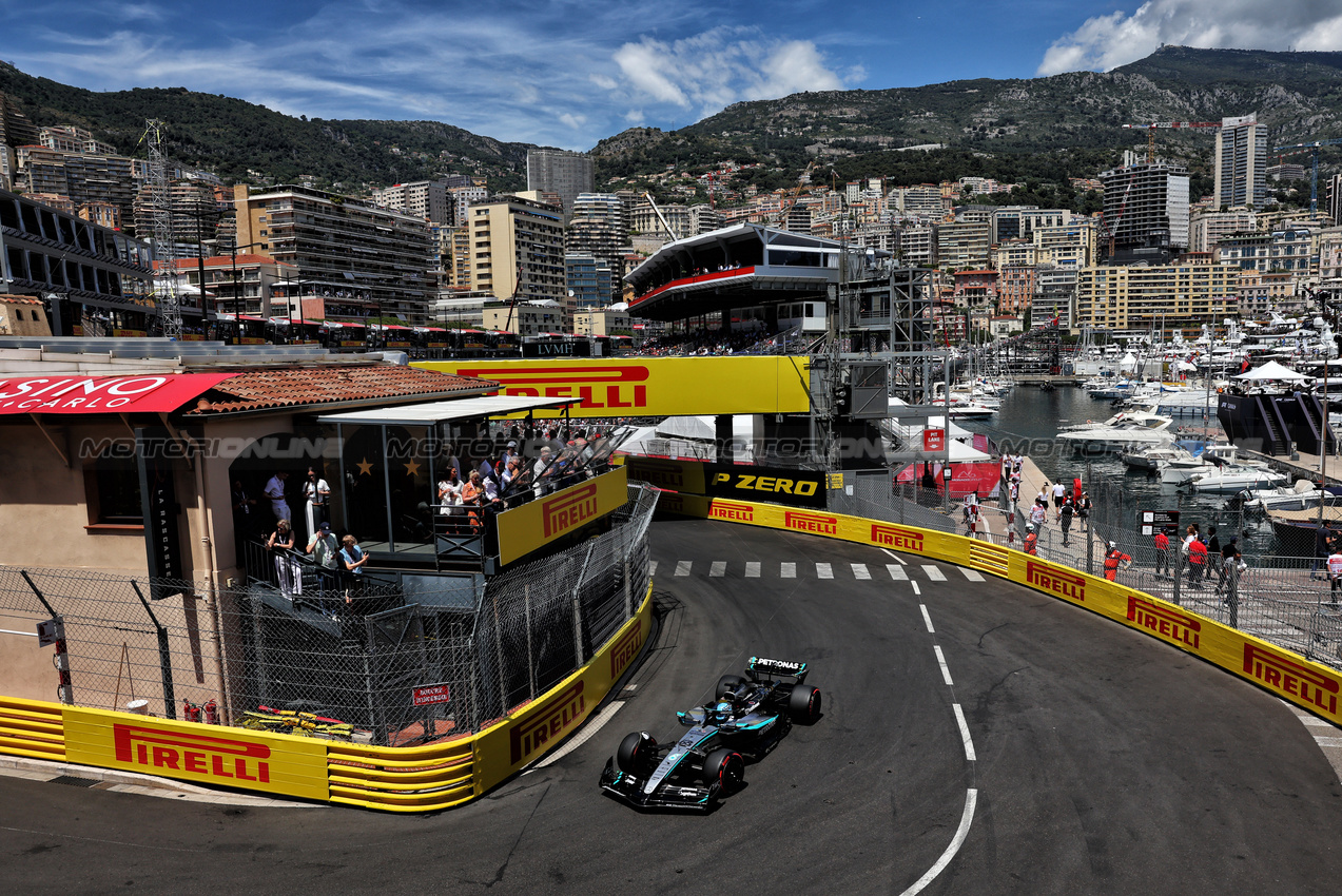 GP MONACO, George Russell (GBR) Mercedes AMG F1 W16.

24.05.2025. Formula 1 World Championship, Rd 8, Monaco Grand Prix, Monte Carlo, Monaco, Qualifiche Day.

- www.xpbimages.com, EMail: requests@xpbimages.com © Copyright: Batchelor / XPB Images