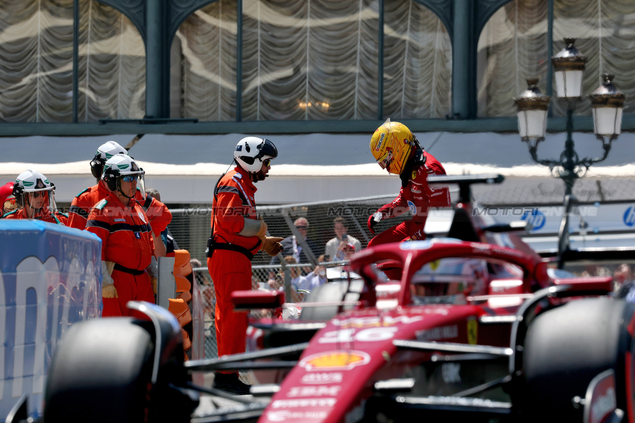 GP MONACO, Lewis Hamilton (GBR) Ferrari SF-25 crashed in the third practice session.

24.05.2025. Formula 1 World Championship, Rd 8, Monaco Grand Prix, Monte Carlo, Monaco, Qualifiche Day.

 - www.xpbimages.com, EMail: requests@xpbimages.com © Copyright: Coates / XPB Images
