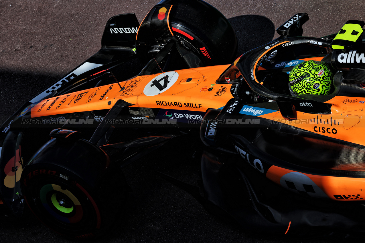 GP MONACO, Lando Norris (GBR) McLaren MCL39.

24.05.2025. Formula 1 World Championship, Rd 8, Monaco Grand Prix, Monte Carlo, Monaco, Qualifiche Day.

- www.xpbimages.com, EMail: requests@xpbimages.com © Copyright: Bearne / XPB Images