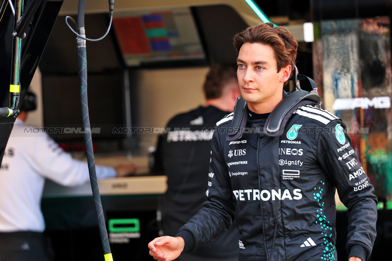 GP MONACO, George Russell (GBR) Mercedes AMG F1.

24.05.2025. Formula 1 World Championship, Rd 8, Monaco Grand Prix, Monte Carlo, Monaco, Qualifiche Day.

- www.xpbimages.com, EMail: requests@xpbimages.com © Copyright: Batchelor / XPB Images
