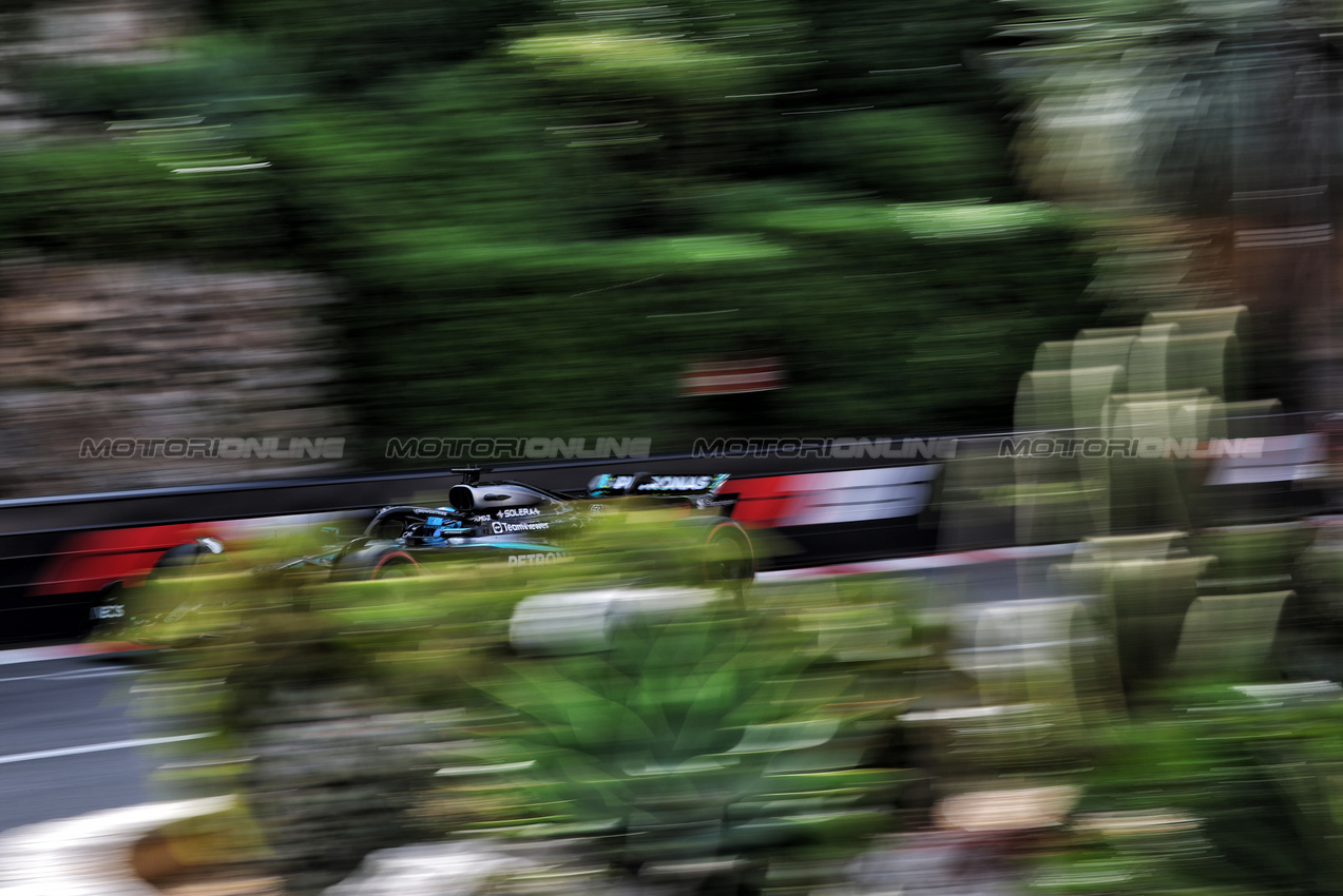 GP MONACO, George Russell (GBR) Mercedes AMG F1 W16.

23.05.2025. Formula 1 World Championship, Rd 8, Monaco Grand Prix, Monte Carlo, Monaco, Practice Day.

- www.xpbimages.com, EMail: requests@xpbimages.com © Copyright: Bearne / XPB Images
