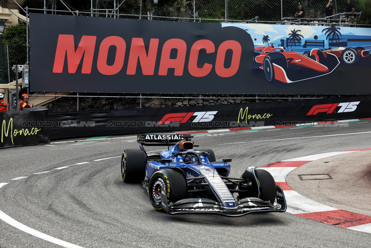 GP MONACO, Alexander Albon (THA) Atlassian Williams Racing FW47.

23.05.2025. Formula 1 World Championship, Rd 8, Monaco Grand Prix, Monte Carlo, Monaco, Practice Day.

- www.xpbimages.com, EMail: requests@xpbimages.com © Copyright: Bearne / XPB Images