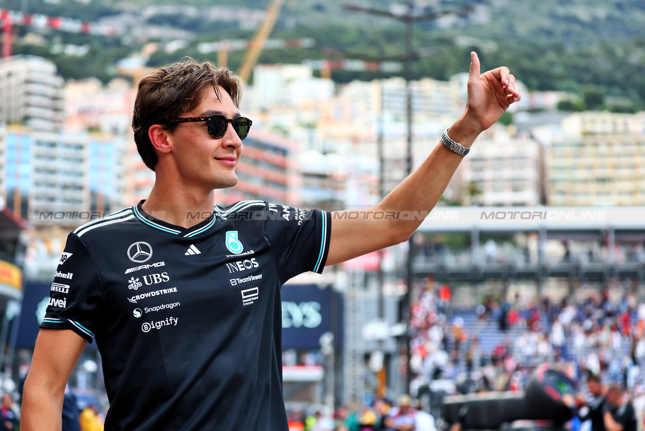 GP MONACO, George Russell (GBR) Mercedes AMG F1.

23.05.2025. Formula 1 World Championship, Rd 8, Monaco Grand Prix, Monte Carlo, Monaco, Practice Day.

- www.xpbimages.com, EMail: requests@xpbimages.com © Copyright: Batchelor / XPB Images