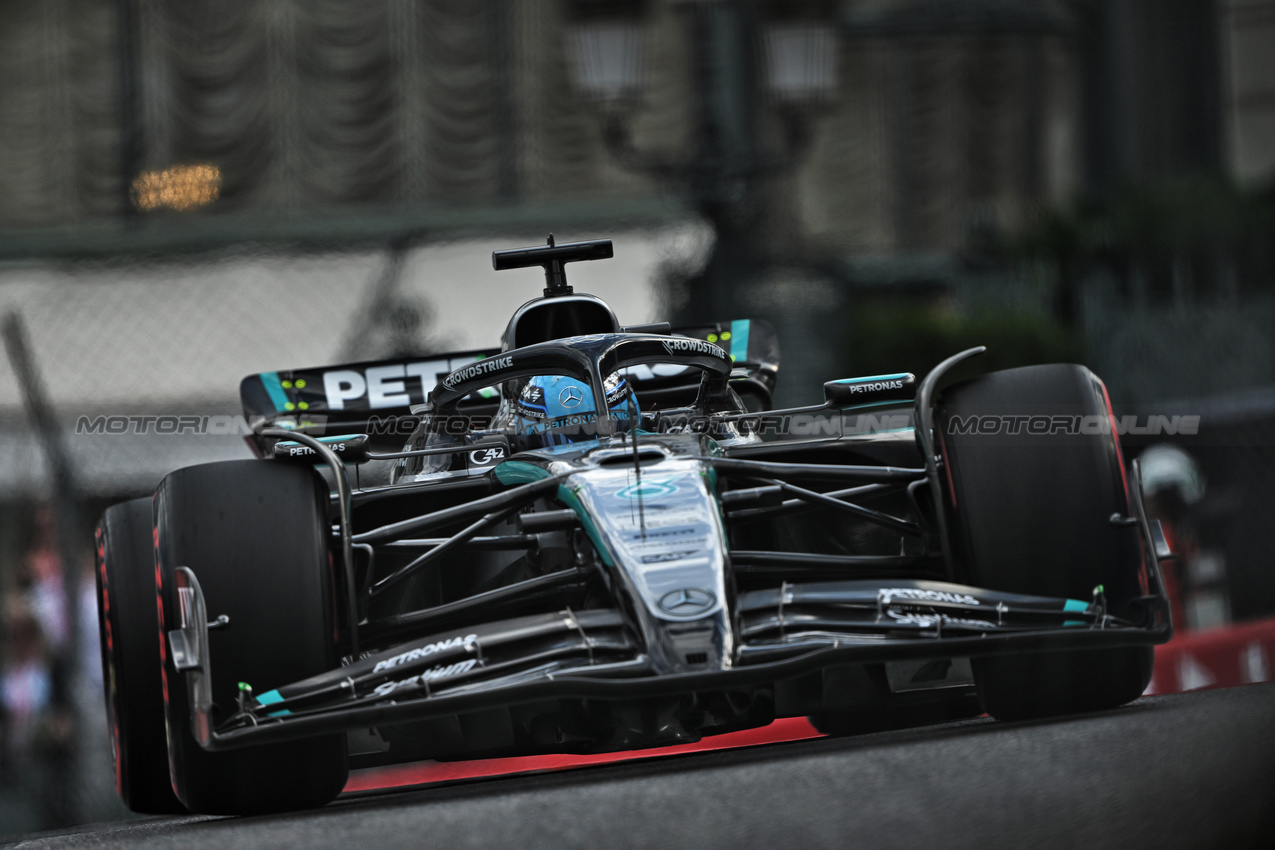 GP MONACO, George Russell (GBR) Mercedes AMG F1 W16.

23.05.2025. Formula 1 World Championship, Rd 8, Monaco Grand Prix, Monte Carlo, Monaco, Practice Day.

- www.xpbimages.com, EMail: requests@xpbimages.com © Copyright: Price / XPB Images