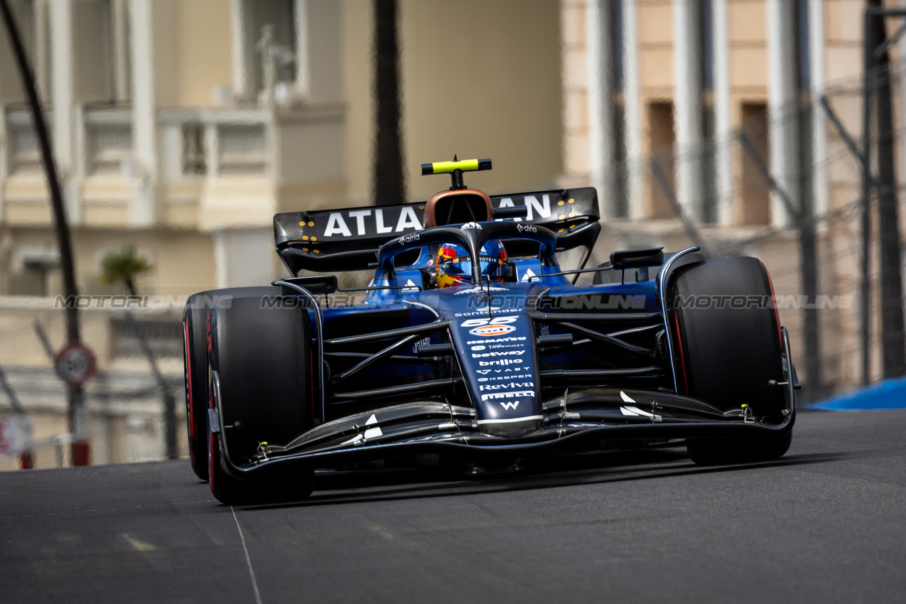 GP MONACO, Carlos Sainz (ESP) Atlassian Williams Racing FW47.

23.05.2025. Formula 1 World Championship, Rd 8, Monaco Grand Prix, Monte Carlo, Monaco, Practice Day.

- www.xpbimages.com, EMail: requests@xpbimages.com © Copyright: Bearne / XPB Images