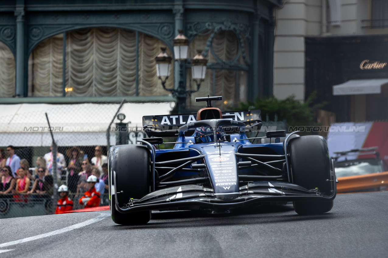 GP MONACO, Alexander Albon (THA) Atlassian Williams Racing FW47.

23.05.2025. Formula 1 World Championship, Rd 8, Monaco Grand Prix, Monte Carlo, Monaco, Practice Day.

- www.xpbimages.com, EMail: requests@xpbimages.com © Copyright: Bearne / XPB Images