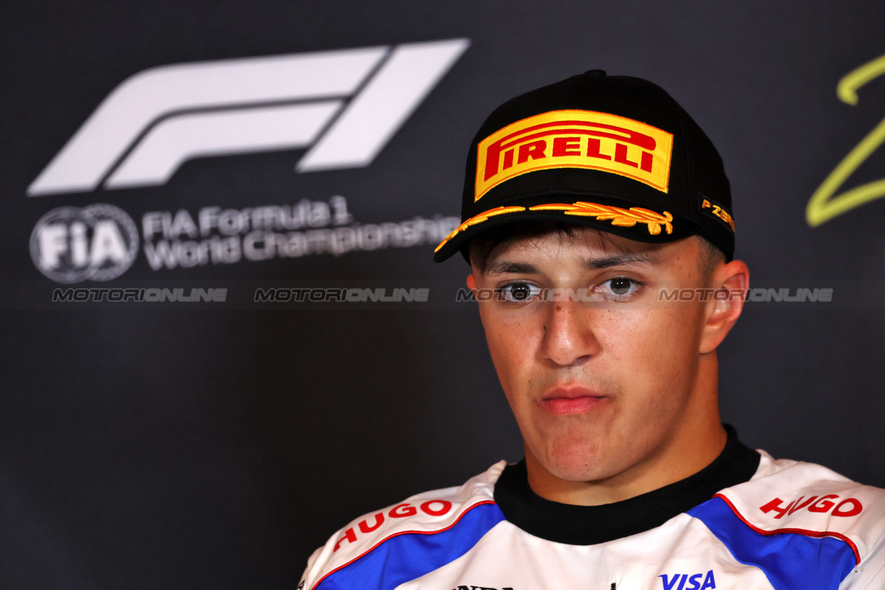 GP OLANDA, Isack Hadjar (FRA) Racing Bulls in the post race FIA Press Conference.

31.08.2025. Formula 1 World Championship, Rd 15, Dutch Grand Prix, Zandvoort, Netherlands, Gara Day.

- www.xpbimages.com, EMail: requests@xpbimages.com © Copyright: Bearne / XPB Images