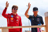 GP OLANDA, (L to R): Charles Leclerc (MON) Ferrari with Pierre Gasly (FRA) Alpine F1 Team on the drivers' parade.

31.08.2025. Formula 1 World Championship, Rd 15, Dutch Grand Prix, Zandvoort, Netherlands, Gara Day.

- www.xpbimages.com, EMail: requests@xpbimages.com © Copyright: Batchelor / XPB Images
