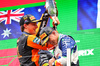 GP OLANDA, (L to R): Gara winner Oscar Piastri (AUS) McLaren celebrates on the podium with third placed Isack Hadjar (FRA) Racing Bulls.

31.08.2025. Formula 1 World Championship, Rd 15, Dutch Grand Prix, Zandvoort, Netherlands, Gara Day.

- www.xpbimages.com, EMail: requests@xpbimages.com © Copyright: Batchelor / XPB Images
