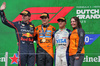 GP OLANDA, The podium (L to R): Max Verstappen (NLD) Red Bull Racing, second; Oscar Piastri (AUS) McLaren, vincitore; Isack Hadjar (FRA) Racing Bulls, third; Laura Bowden (GBR) McLaren Chief Financial Officer.

31.08.2025. Formula 1 World Championship, Rd 15, Dutch Grand Prix, Zandvoort, Netherlands, Gara Day.

- www.xpbimages.com, EMail: requests@xpbimages.com © Copyright: Bearne / XPB Images