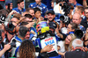 GP OLANDA, Gara winner Isack Hadjar (FRA) Racing Bulls celebrates his third position in parc ferme with the team.

31.08.2025. Formula 1 World Championship, Rd 15, Dutch Grand Prix, Zandvoort, Netherlands, Gara Day.

- www.xpbimages.com, EMail: requests@xpbimages.com © Copyright: Bearne / XPB Images