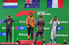 GP OLANDA, The podium (L to R): Max Verstappen (NLD) Red Bull Racing, second; Oscar Piastri (AUS) McLaren, vincitore; Isack Hadjar (FRA) Racing Bulls, third; Laura Bowden (GBR) McLaren Chief Financial Officer.

31.08.2025. Formula 1 World Championship, Rd 15, Dutch Grand Prix, Zandvoort, Netherlands, Gara Day.

- www.xpbimages.com, EMail: requests@xpbimages.com © Copyright: Bearne / XPB Images