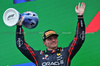 GP OLANDA, Max Verstappen (NLD) Red Bull Racing celebrates his second position on the podium.

31.08.2025. Formula 1 World Championship, Rd 15, Dutch Grand Prix, Zandvoort, Netherlands, Gara Day.

- www.xpbimages.com, EMail: requests@xpbimages.com © Copyright: Bearne / XPB Images