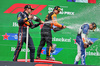 GP OLANDA, The podium (L to R): Max Verstappen (NLD) Red Bull Racing, second; Oscar Piastri (AUS) McLaren, vincitore; Isack Hadjar (FRA) Racing Bulls, third.

31.08.2025. Formula 1 World Championship, Rd 15, Dutch Grand Prix, Zandvoort, Netherlands, Gara Day.

- www.xpbimages.com, EMail: requests@xpbimages.com © Copyright: Moy / XPB Images