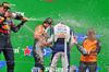 GP OLANDA, The podium (L to R): Max Verstappen (NLD) Red Bull Racing, second; Oscar Piastri (AUS) McLaren, vincitore; Isack Hadjar (FRA) Racing Bulls, third; Laura Bowden (GBR) McLaren Chief Financial Officer.

31.08.2025. Formula 1 World Championship, Rd 15, Dutch Grand Prix, Zandvoort, Netherlands, Gara Day.

- www.xpbimages.com, EMail: requests@xpbimages.com © Copyright: Moy / XPB Images