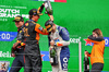 GP OLANDA, The podium (L to R): Max Verstappen (NLD) Red Bull Racing, second; Oscar Piastri (AUS) McLaren, vincitore; Isack Hadjar (FRA) Racing Bulls, third; Laura Bowden (GBR) McLaren Chief Financial Officer.

31.08.2025. Formula 1 World Championship, Rd 15, Dutch Grand Prix, Zandvoort, Netherlands, Gara Day.

- www.xpbimages.com, EMail: requests@xpbimages.com © Copyright: Moy / XPB Images