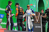 GP OLANDA, The podium (L to R): Max Verstappen (NLD) Red Bull Racing, second; Oscar Piastri (AUS) McLaren, vincitore; Isack Hadjar (FRA) Racing Bulls, third.

31.08.2025. Formula 1 World Championship, Rd 15, Dutch Grand Prix, Zandvoort, Netherlands, Gara Day.

- www.xpbimages.com, EMail: requests@xpbimages.com © Copyright: Charniaux / XPB Images