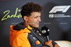 GP OLANDA, Lando Norris (GBR) McLaren in the FIA Press Conference.

28.08.2025. Formula 1 World Championship, Rd 15, Dutch Grand Prix, Zandvoort, Netherlands, Preparation Day.

- www.xpbimages.com, EMail: requests@xpbimages.com © Copyright: Charniaux / XPB Images