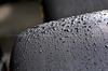 GP OLANDA, Slick Pirelli tyre covered in raindrops in the paddock.

28.08.2025. Formula 1 World Championship, Rd 15, Dutch Grand Prix, Zandvoort, Netherlands, Preparation Day.

- www.xpbimages.com, EMail: requests@xpbimages.com © Copyright: Moy / XPB Images