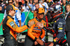 GP OLANDA, (L to R): Pole sitter Oscar Piastri (AUS) McLaren in qualifying parc ferme with second placed team mate Lando Norris (GBR) McLaren e third placed Max Verstappen (NLD) Red Bull Racing.

30.08.2025. Formula 1 World Championship, Rd 15, Dutch Grand Prix, Zandvoort, Netherlands, Qualifiche Day.

- www.xpbimages.com, EMail: requests@xpbimages.com © Copyright: Batchelor / XPB Images