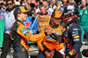 GP OLANDA, (L to R): Pole sitter Oscar Piastri (AUS) McLaren in qualifying parc ferme with second placed team mate Lando Norris (GBR) McLaren e third placed Max Verstappen (NLD) Red Bull Racing.

30.08.2025. Formula 1 World Championship, Rd 15, Dutch Grand Prix, Zandvoort, Netherlands, Qualifiche Day.

- www.xpbimages.com, EMail: requests@xpbimages.com © Copyright: Batchelor / XPB Images