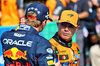 GP OLANDA, Lando Norris (GBR) McLaren in qualifying parc ferme with Max Verstappen (NLD) Red Bull Racing.

30.08.2025. Formula 1 World Championship, Rd 15, Dutch Grand Prix, Zandvoort, Netherlands, Qualifiche Day.

- www.xpbimages.com, EMail: requests@xpbimages.com © Copyright: Batchelor / XPB Images