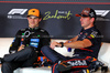 GP OLANDA, (L to R): Oscar Piastri (AUS) McLaren e Max Verstappen (NLD) Red Bull Racing in the post qualifying FIA Press Conference.

30.08.2025. Formula 1 World Championship, Rd 15, Dutch Grand Prix, Zandvoort, Netherlands, Qualifiche Day.

- www.xpbimages.com, EMail: requests@xpbimages.com © Copyright: Moy / XPB Images