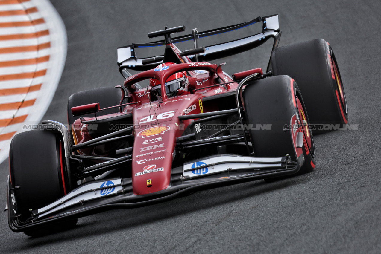 GP OLANDA, Charles Leclerc (MON) Ferrari SF-25.

29.08.2025. Formula 1 World Championship, Rd 15, Dutch Grand Prix, Zandvoort, Netherlands, Practice Day.

- www.xpbimages.com, EMail: requests@xpbimages.com © Copyright: Bearne / XPB Images