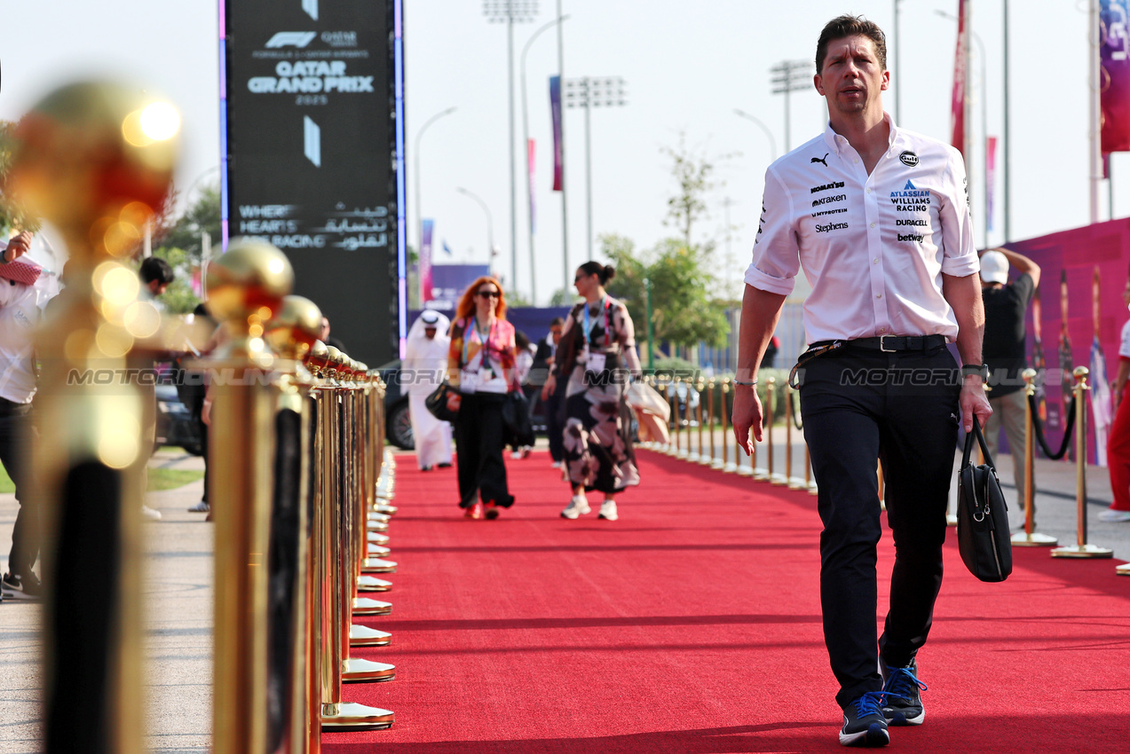 GP QATAR, James Vowles (GBR) Atlassian Williams Racing Team Principal.
30.11.2025. Formula 1 World Championship, Rd 23, Qatar Grand Prix, Doha, Qatar, Gara Day.
- www.xpbimages.com, EMail: requests@xpbimages.com © Copyright: Batchelor / XPB Images