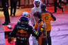 GP QATAR, (L to R): Third placed Max Verstappen (NLD) Red Bull Racing with pole sitter Oscar Piastri (AUS) McLaren in qualifying parc ferme.
29.11.2025. Formula 1 World Championship, Rd 23, Qatar Grand Prix, Doha, Qatar, Sprint e Qualifiche Day.
- www.xpbimages.com, EMail: requests@xpbimages.com © Copyright: Batchelor / XPB Images