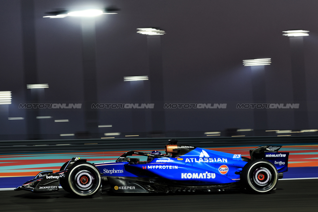 GP QATAR, Alexander Albon (THA) Atlassian Williams Racing FW47.

28.11.2025 Formula 1 World Championship, Rd 23, Qatar Grand Prix, Doha, Qatar, Sprint Qualifiche Day.

- www.xpbimages.com, EMail: requests@xpbimages.com © Copyright: Moy / XPB Images
