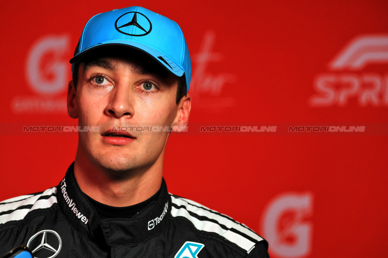 GP QATAR, George Russell (GBR) Mercedes AMG F1.

28.11.2025 Formula 1 World Championship, Rd 23, Qatar Grand Prix, Doha, Qatar, Sprint Qualifiche Day.

- www.xpbimages.com, EMail: requests@xpbimages.com © Copyright: Moy / XPB Images