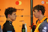 GP QATAR, (L to R): Lando Norris (GBR) McLaren with William Joseph (GBR) McLaren Gara Engineer.
28.11.2025 Formula 1 World Championship, Rd 23, Qatar Grand Prix, Doha, Qatar, Sprint Qualifiche Day.
- www.xpbimages.com, EMail: requests@xpbimages.com © Copyright: Batchelor / XPB Images