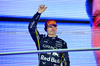 GP SINGAPORE, Max Verstappen (NLD) Red Bull Racing celebrates his second position on the podium.

05.10.2025. Formula 1 World Championship, Rd 18, Singapore Grand Prix, Marina Bay Street Circuit, Singapore, Gara Day.

- www.xpbimages.com, EMail: requests@xpbimages.com © Copyright: Batchelor / XPB Images