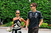 GP SINGAPORE, (L to R): Carmen Montero Mundt with her boyfriend George Russell (GBR) Mercedes AMG F1.

05.10.2025. Formula 1 World Championship, Rd 18, Singapore Grand Prix, Marina Bay Street Circuit, Singapore, Gara Day.

- www.xpbimages.com, EMail: requests@xpbimages.com © Copyright: Moy / XPB Images