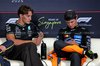 GP SINGAPORE, (L to R): George Russell (GBR) Mercedes AMG F1 e Lando Norris (GBR) McLaren in the post race FIA Press Conference.

05.10.2025. Formula 1 World Championship, Rd 18, Singapore Grand Prix, Marina Bay Street Circuit, Singapore, Gara Day.

- www.xpbimages.com, EMail: requests@xpbimages.com © Copyright: Moy / XPB Images