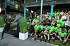 GP SINGAPORE, Gara winner George Russell (GBR) Mercedes AMG F1 celebrates with the team.

05.10.2025. Formula 1 World Championship, Rd 18, Singapore Grand Prix, Marina Bay Street Circuit, Singapore, Gara Day.

- www.xpbimages.com, EMail: requests@xpbimages.com © Copyright: Moy / XPB Images