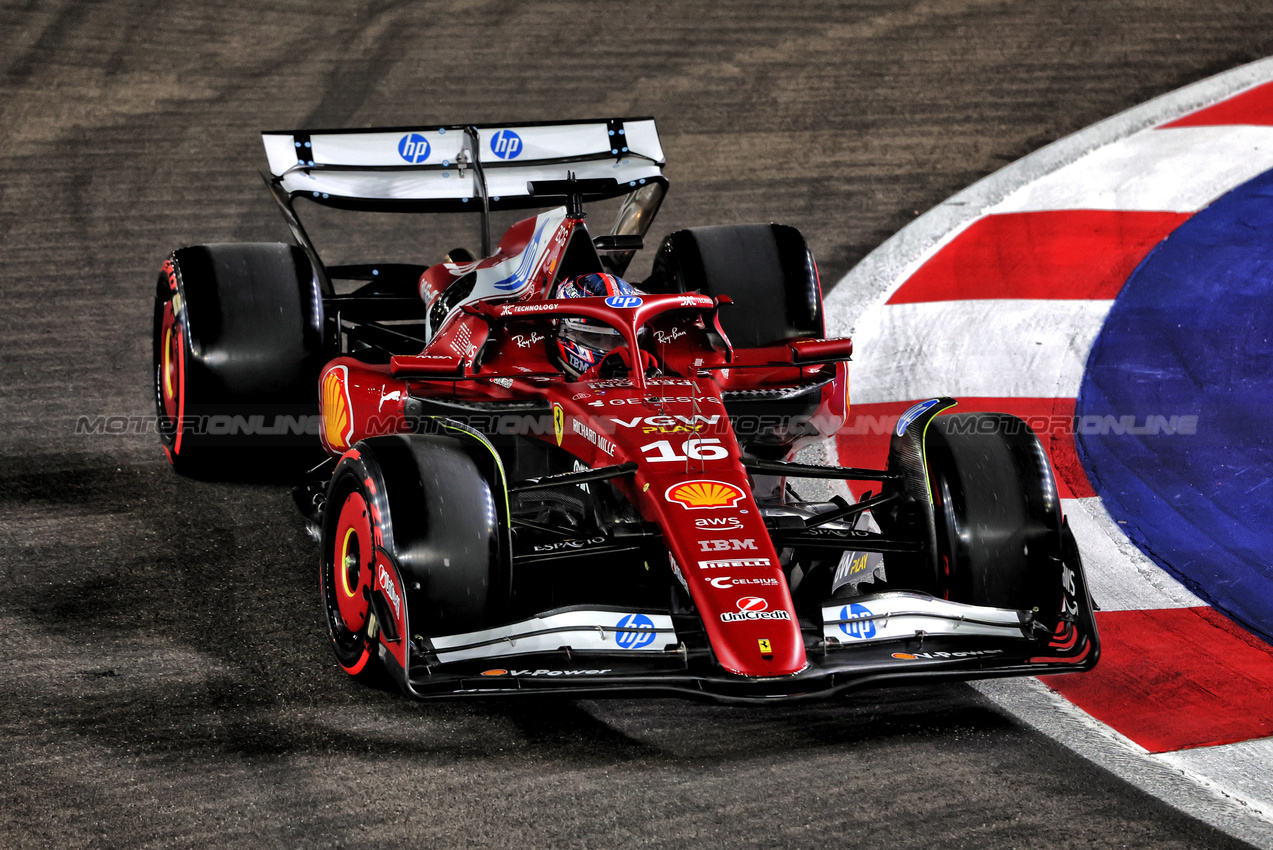 GP SINGAPORE, Charles Leclerc (MON) Ferrari SF-25.

04.10.2025. Formula 1 World Championship, Rd 18, Singapore Grand Prix, Marina Bay Street Circuit, Singapore, Qualifiche Day.

 - www.xpbimages.com, EMail: requests@xpbimages.com © Copyright: Rew / XPB Images